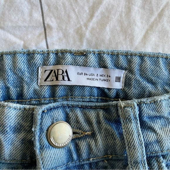 Zara Wide Leg Distressed Jeans - Picture 6 of 8